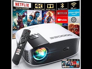 GooDee Smart 1080P Projector with WIFI and Bluetooth Review – Pros & Cons – 800 ANSI Projector