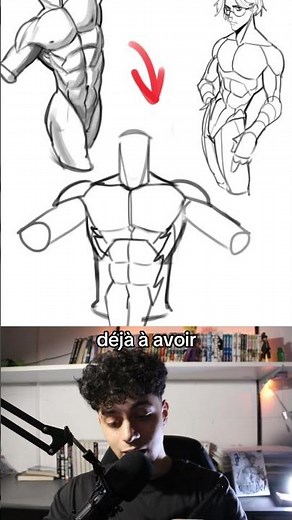 How to draw abs? #art #learndrawing #drawperspective #anime