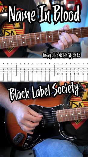Name in Blood Guitar Riff by Black Label Society w/TABS #guitar #guitarcover #shorts
