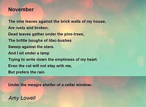 November - November Poem by Amy Lowell