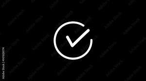 Dynamic Check Mark Icon Animation – Seamless Transition and Bold Design for Professional Presentations and UI Elements