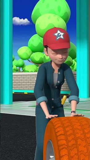 Change to colored tires! #Color #TayotheLittleBus #Shorts