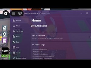 NEW Neox Hub Script | Steal a Brainrot | Autofarm, ESP & More!