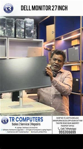27 Inch Dell Monitor 😱 ₹8,999 🔥 #shorts #budgetlaptop #laptopvspc #trcomputers #studentlaptop