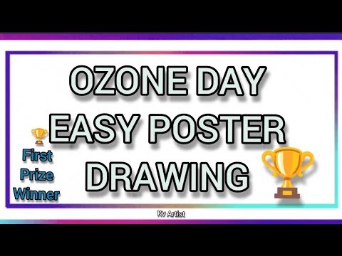 Ozone day simple poster drawing for beginners and kids competition 🏆🥇‪@kv-Artist‬