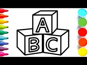 How to draw ABC Blocks for Kids || Learn Drawing Step by Step || Simply Kids!