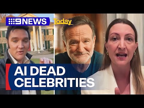 New trend of AI to create fake videos of dead celebrities sparks outrage | 9 News Australia