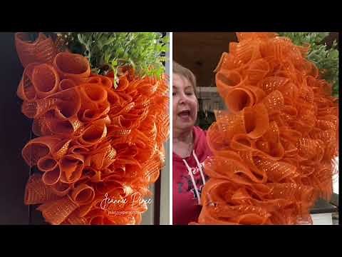 Check Out the Blog Post to Learn How to Make this Carrot Wreath Using Deco Mesh!