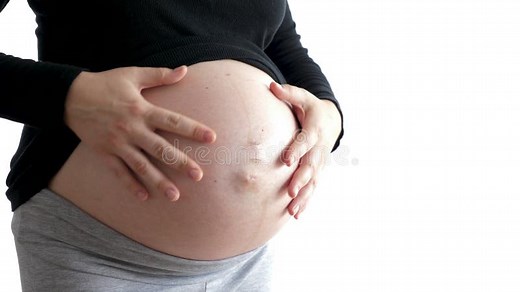 Close Up Pregnant Woman Showing Her Belly To the Camera Stock Video - Video of birth, happiness: 118433109