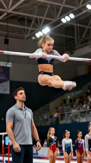 Close-Up: Gymnast’s Overhead Split & Final Victory Pose