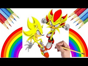 Easy Sonic and Shadow Team up Drawing Tutorial | Sonic 3