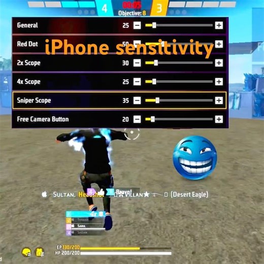 Sale level sensitivity #freefire ￼