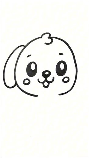 🐶 Cute Puppy Drawing Super Easy #drawing #shorts