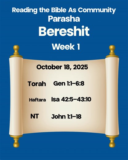 14 reactions |  Parashat Bereshit Each week, the global body of...