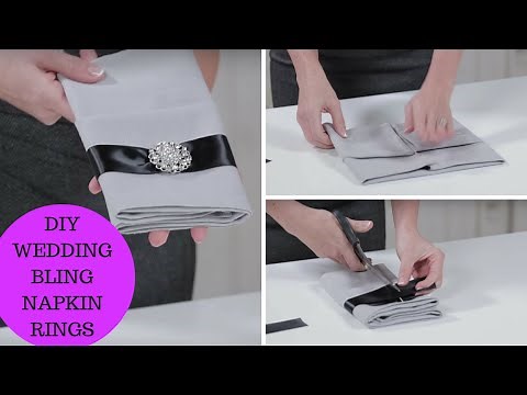 DIY Wedding Bling Napkin Rings a Do it Yourself Wedding Decoration Project by TOTALLY DAZZLED