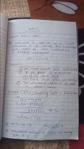 linear block code with example