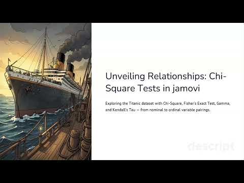 Unveiling Relationships: Chi-Square Tests of independence in jamovi