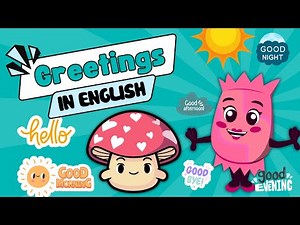 E1: Greetings in English | Say Hello and Goodbye | Daily English Conversation Practice For Kids