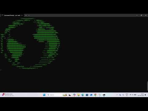 Command Prompt Curl Ascii.live/earth