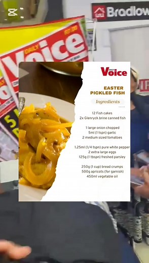 17K views · 77 reactions | If you want to taste and try Aunty @laurabasson 's winning Pickled fish, give it a try! Tag us if you share your take on this winning recipe! #PickledFish #PickledVis #KaapseKos #CapeMalayCuisine #EasterTradition #SouthAfricanFood #CapeTownEats #HeritageFood #LocalIsLekker #Foodiesa #InstaFood #HomeCooking #RecipeOfTheDay #FoodLoversSA #WhatsForSupper #Foodstagram | Daily Voice | Facebook