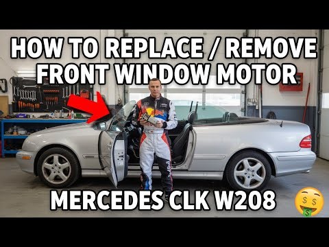 How to Replace Remove Front Window Motor Mercedes CLK W208 CLK320 CLK430 CLK230 CLK200 CLK55