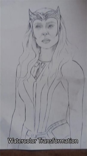 Wanda💥| Before and After watercolor Transformation 🔥#shorts