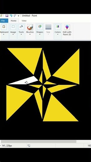 You Won’t Believe This 3D Design is Made in MS Paint! 😱 #Shorts #MSPaint #Drawing #OpticalIllusion