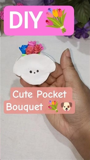 Cute Mini Puppy Bouquet 💐 | Easy Paper Craft #shorts