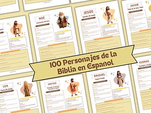 Printable Character Bible Study IN SPANISH, Bible Studies for Kids, Christian Education Tool, Bible Heroes Study for Kids, Bible Characters - Etsy
