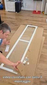 How to install the doors on the Billy Osberg bookcase from #IKEA #shorts