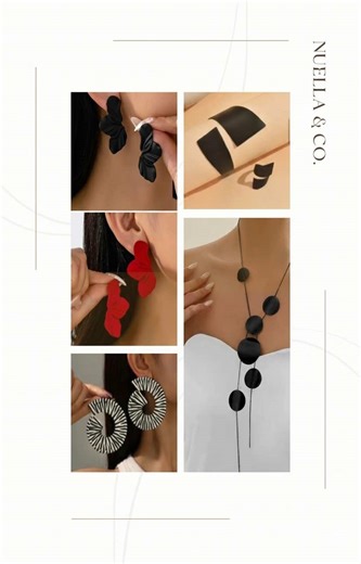 ✨ Tomorrow’s Mood: Bold, Artful, & Unapologetic. Get ready to elevate your accessory game. Here is a sneak peek at the NUELLA & CO. pieces dropping tomorrow. From sculptural matte petals to striking monochrome textures, these aren’t just accessories, they’re conversation starters. 🖤 What’s Landing: • The Petal Drops: Oversized, organic shapes in midnight black and vibrant scarlet. • Architectural Accents: Sleek, geometric cuffs and rings for a modern edge. • The Statement Spiral: Bold zebra pri