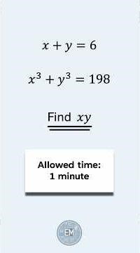 Can you solve this algebra problem in 1 minute? #maths
