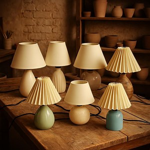 Handmade Ceramic Table Lamp – Multiple Base & Shade Options – Rustic Bedside or Desk Lamp – Unique Pottery Lighting – Nightstand Light - Etsy