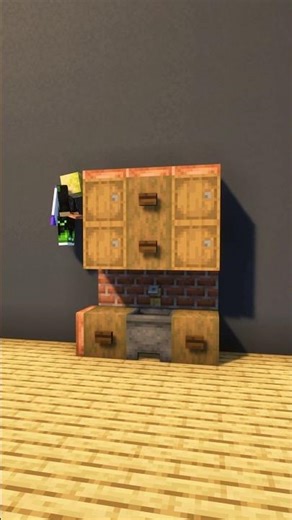 Minecraft Kitchen Shelf 🤩 #minecraft #shorts