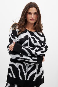 Jacquard Knitted Sweater Multicolor