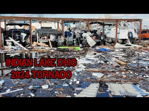 Indian Lake (Russells point) Ohio F3 Tornado Aftermath. Orchard Island