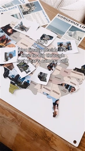 Spent a Screen-Free Afternoon Making This Photo Map ✂️🗺️ #creativegifts