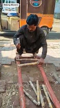 How to Turn Bamboo Sticks into a Strong Ladder | DIY Bamboo Ladder Making #diycrafts #shorts