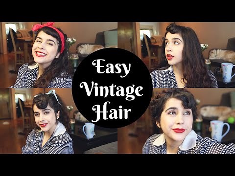 4+ Easy Vintage Hairstyles for Long Hair & Lazy Gals