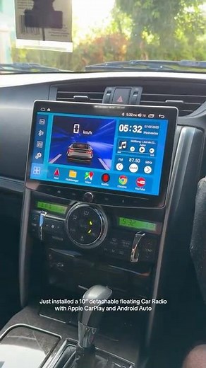 Installed a 10 Inch Double Din Detachable Floating QLED Car Radio with CarPlay & Android Auto