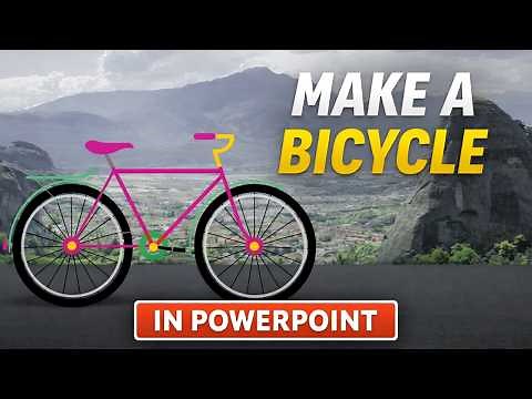How to Create Animated Bicycle in PowerPoint - Simple Illustration Tutorial