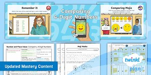 PlanIt Maths Year 4 Number and Place Value Lesson Pack 9: Comparing 4-Digit Numbers