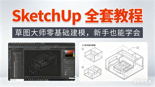 【SketchUp 全套教程】草图大师零基础建模，新手也能学会