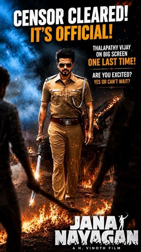 🔥 🔥 Thalapathy Vijay’s JANA NAYAGAN Censor Cleared! Final Big Screen Comeback? Fans Can’t Wait!