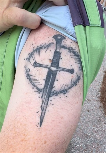 Fandom Friday‼️ Lord of the Rings Tattoo! Harry Potter Tattoo! Tangled Tattoo! We love it! Not to mention, one of the best photo opp areas in any Disney park! The 360 camera right outside the Epcot Ball is an absolute must see 🏐 Shout out to this lovely cast member and his awesome tattoos :) #lordoftherings #tangled #harrypotter #epcot #disney