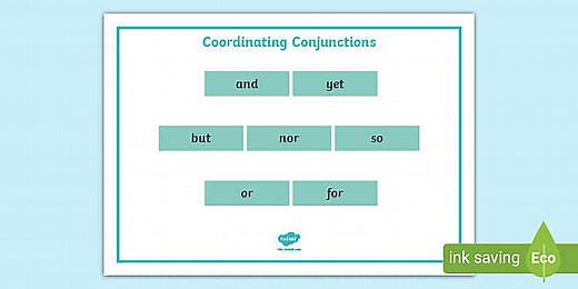 Coordinating Conjunctions Word Mat
