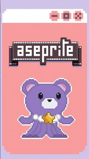 Aseprite - Animated Pixel Bear Octopus Stream Avatars Time Lapse