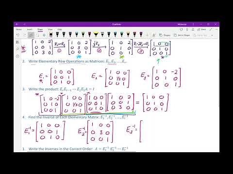 Writing an Invertible Matrix as a Product of Elementary Matrices