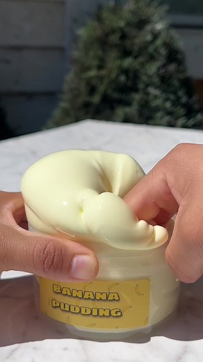Banana pudding is now back in stock piggysslime.com #slime