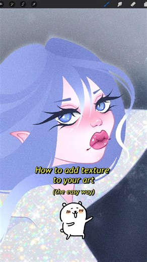 Quick tutorial with how I add texture to my art ❄️⛸️ #arttutorial #digitalarttutorial #iceskating